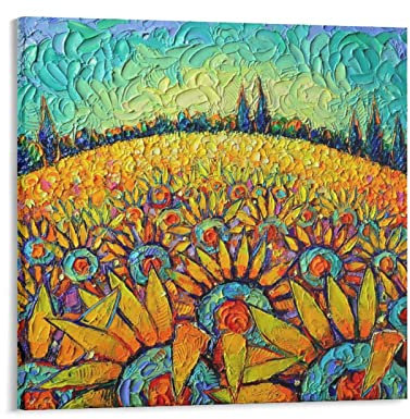 Abstraktes Kunst-Design Aquarell Sonnenblume Gips Poster Wandschmuck Leinwand Wandkunst Poster Dekor