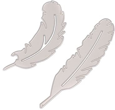 URFEDA Stanzschablone DIY Prägeschablonen Scrapbooking Bastelarbeiten Stanzformen Karbonstahl Stanzschablone für DIY Scrapbooking Fotoalbum Kartenherstellung Papierkarten Dekoration Geschenk Feder
