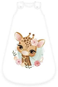 Herding Baby Best Baby-Schlafsack, Giraffen-Motiv, 70 x 45 cm, Seitlich umlaufender Reißverschluss und Druckknöpfe
