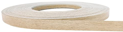 Kantenumleimer 21mm x 5m | Melamin Kantenband mit Schmelzkleber für stabile Möbelkanten | Umleimer für Schutz und dekorativen Abschluss von Möbelplatten | Furnierband zum Aufbügeln | Geölte Eiche