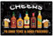 CREATCABIN Cheers Cartel de Chapa de Metal Cheers To Good Time Good Friends Bar Sign Man Cave Bar Placas Metal Tin Wall Art Decoración Sign para Café Bar Pub Hogar Resistente Hombres 30 x 20 cm