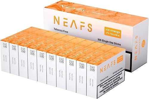 * Amazon ONLY Exclusive Flavour* Neafs Ice Orange Nicotine Free Sticks (200 Stick Pack)