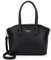 Princely London Handtasche Stella Schwarz – Elegante Mittelgroße Damen Tasche aus Hochwertigem Veganem Leder, Perfekt für Alltag, Büro & Ausgehen