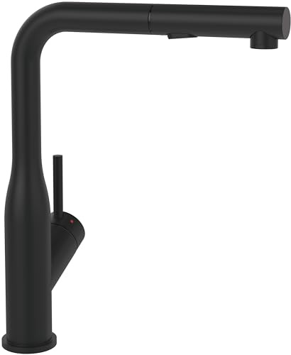 Villeroy & Boch Subway Style Shower Küchenarmatur, Höhe 300 mm – Schwarz | Hochdruck, wassersparend, Hochdruck, ausziehbare Brause mit Umschaltfunktion, 92850006