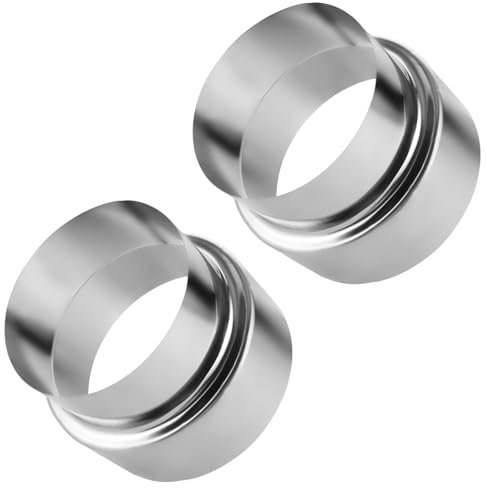 YAYODS 2 Stück Ofenrohr Reduzierung 120mm auf 100mm - Edelstahl Ofenrohr Kaminrohr - Fallrohr Reduzierung - Rauchrohr Reduzierung - Reduzierstück Kaminrohre zum Anschluss von Schornstein, Kaminen