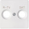 SIMON - Tecla Toma Televisión (R-TV+SAT), Serie 82 Concept, Compatible con las Series 75, 31, 82 y 88, Fácil de Instalar, Efecto Mate Antihuellas, Color Blanco