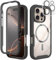 Leedia Handyhülle Kompatibel mit iPhone 16 Pro Magsafe Hülle 360 Grad mit Eingebautem Schutzfolie Kameraschutz Stoßfest Schutzhülle Magnetisch Klar Case für iPhone 16 Pro 6,3 Schwarz