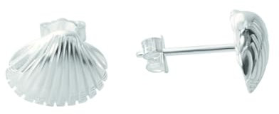 NORDLUST® Herzmuschel Ohrringe Silber 925 Damen Ohrstecker, Nordsee, Ostsee und Muschel Geschenk für maritime Mädchen, Frauen