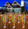 4M 196 LED Lichternetz Außen mit Stecker, Weihnachtslichterkette Outdoor Garten Lichterkette für Büsche Baum Lichter netz mit Timer, wasserdicht, für Balkon,Geländer, Wand(RGB)