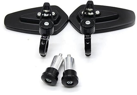 Motorrad Spiegel Seitlicher Rückspiegel 7/8'' 22 MM Griff Motocross Rückspiegel(Schwarz)