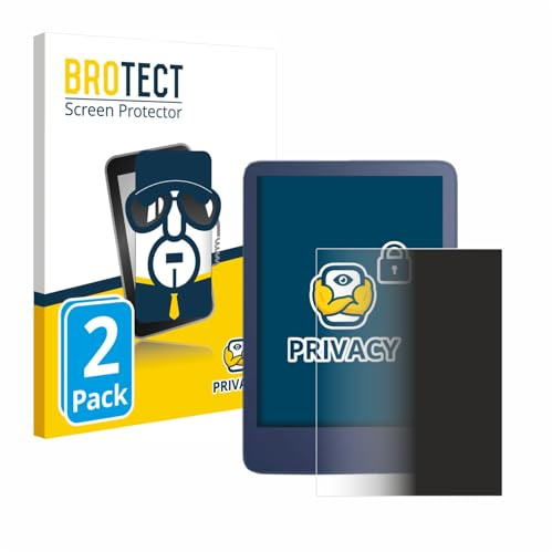 BROTECT Blickschutzfolie für Amazon Kindle Reader 2022 | 2 Stück Anti-Spy Displayschutz Made in Germany E-Book-Reader Privacy Screen Protector Blaulichtfilter Klare Folie
