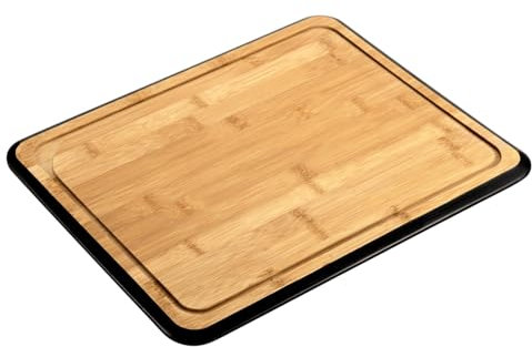 KESPER | Schneidbrett, Material: Bambus, Maße: 40 x 30 x 1,6 cm, Farbe: Braun, Schwarz | 58290