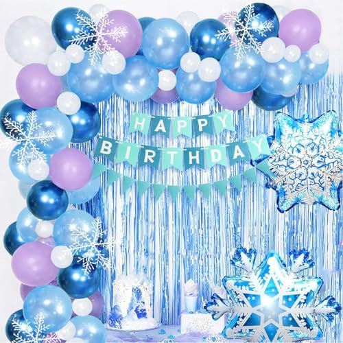 79PCS Frozen Luftballons - Aluminiumfolienballons für Kindergeburtstagsparty - Elsa und Anna Mottoparty Dekoration