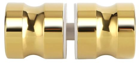 Mooche Solide SUS304 Edelstahl Dusche Glastür Griff, 3cm Türknauf Haustür, Knopf Runde Back-to-Back Pull Hardware Ersatzteile, Goldfarben