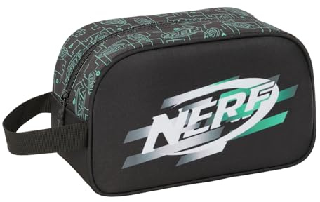 Safta NERF Game, Kulturbeutel für Kinder, mittelgroß, mit Griff, Kinder-Kulturbeutel, anpassbar an den Wagen, einfache Reinigung, bequem und vielseitig, Qualität und Widerstandsfähigkeit, 26 x 12 x 15