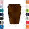 Ecoffee Cup 12oz 350ml Reusable Eco-Friendly 100% Plant Based Coffee Cup with Silicone Lid & Sleeve - Melamine Free & Biodegradable Dishwasher/Microwave Safe Travel Mug (Spooky Action at A Distance)