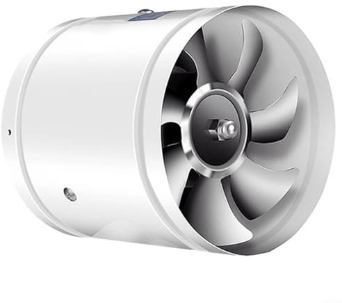 CWOQOCW 6 Inch Metal Two Way Duct Fan Extractor Ventilation System With Reinforced 7 Blade Design For Bathroom Kitchen Workshop (White)