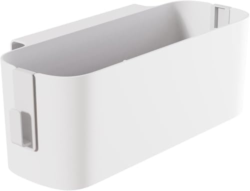 Zbozzba Bett Organizer Zum Einhängen,wickeltisch organizer,Robuste Nachttisch Caddy,mit 2 abnehmbaren Haken, für Wohnheim,Familie, Büro,Weiß