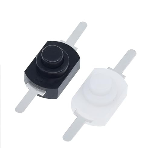 10 piezas DC 30 V 1 A negro encendido apagado mini interruptor pulsador(Black)