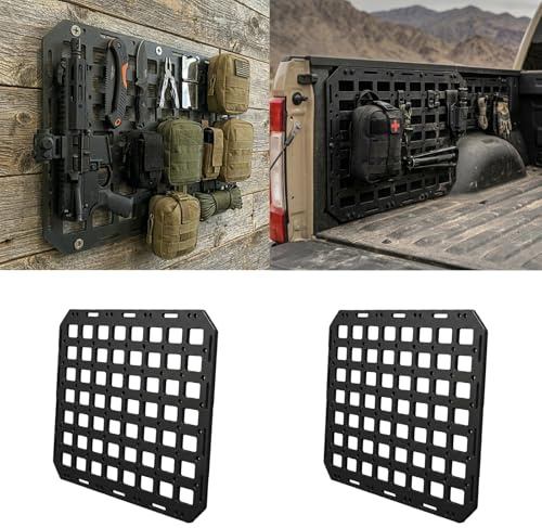 Dasiyoki Organizer rigido Molle per montaggio a parete, ABS, 40,9 x 27,9 cm, modulare per camion, garage, rimorchi, portellone posteriore fuoristrada e camper (confezione da 2)