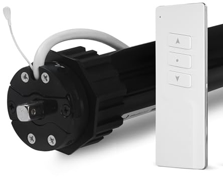 Jalousiescout Elektronischer Funk-Rollladenmotor MK 20/17 Zugkraft 20 Nm 42 kg SW60 mit Thermoschutz Plus 1-Kanal Handsender MK 01, inkl. Wandhalterung