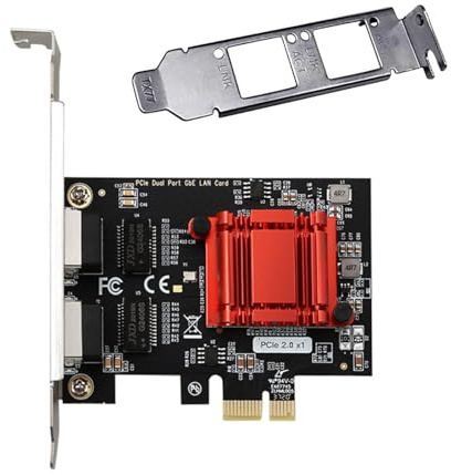 Two-Port PCIe Gigabit Network Card 1000M PCI Express Ethernet Adapter NATEFEMIN