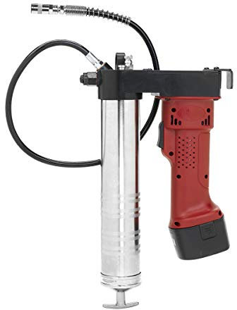 WorkForce Mega Power Pistolet à graisse à batterie 12 V, 30 en. Flexible extension, 1 heure Quick-charger, deux batteries 12 V, bandoulière – L1380