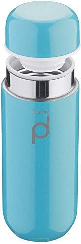 Pioneer DrinkPod Isolierflasche aus Edelstahl 0,2 L Doppelwandig Thermo-Lebensmittelbehälter 6 Stunden Heiß 24 Stunden Kühl Auslaufsicher BPA-Frei - Blau