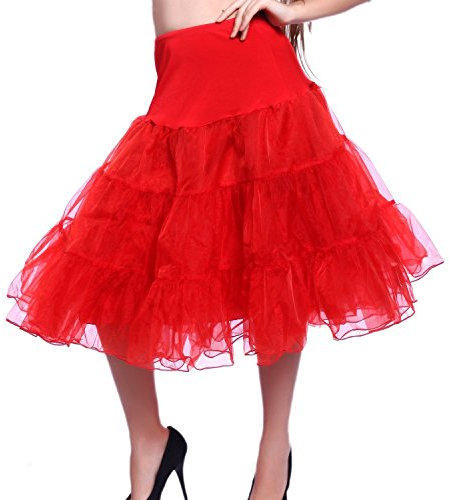 50's Petticoat Underskirt Retro Vintage Swing 1950's Rockabilly White, Black 14 Colours