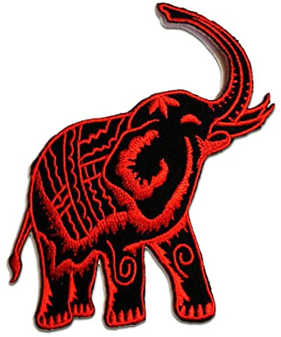 Catch the Patch Elefant Tier Thailand - (Größe: 9,8 x 9,8 cm) – Aufbügler & Applikationen in verschiedenen Größen – Ideal für Kleidung, Schulranzen, Jeans & Rucksäcke