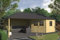 Gartenhaus/Blockhütte Pyramidendach 760 x 380 cm INKL. Dachschindeln Hochdruck-Imprägniert Fonteyn Eline