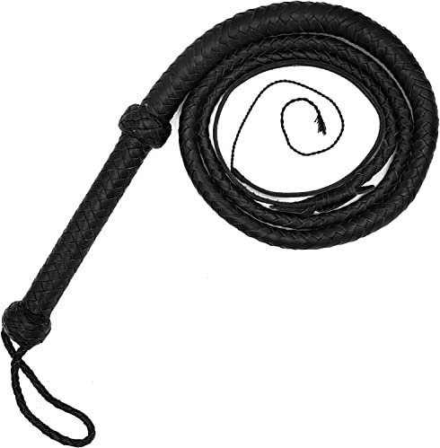 Ardour Crafts Indiana Jones Frusta in Pelle Bovina Resistente, per Principianti, Allenamento, Bambini, 1,8 m
