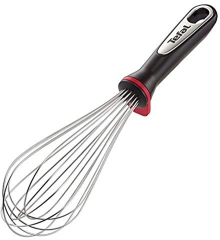 Tefal INOX Fouet Acier Inoxydable 35,15 x 9,2 x 7 cm K1181714 Ingenio Schneebesen, Edelstahl, Schwarz, Rot, 35.15 x 9.2 x 7 cm