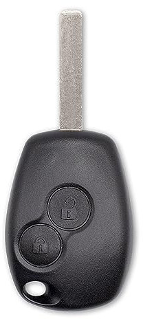 Lage Guscio per Chiave 2 Tasti compatibile con Renault Clio, Modus, Twingo, Kangoo, Wind - Telecomando Auto Cover Scocca Ricambio - con Lama (controllare compatibilità)
