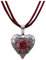 Moschen-Bayern Trachtenschmuck/Dirndlschmuck/Damen - Trachtenkette/Dirndlkette Trachtenherz/Herzkette - Rot