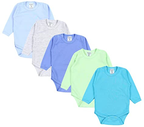 TupTam Baby Langarmbodys 5er-Pack – Baumwolle, OEKO-TEX
