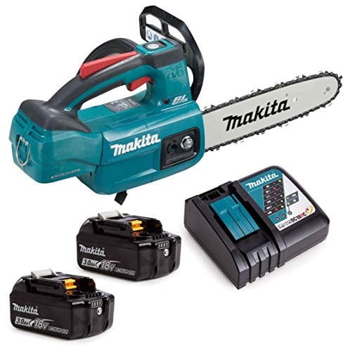 Makita DUC254RFE 18v LXT Cordless Brushless 25cm Chainsaw Top Handle 2 x 3.0ah