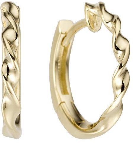 Jobo Damen-Creolen gedreht aus 14 Karat 585 Gold