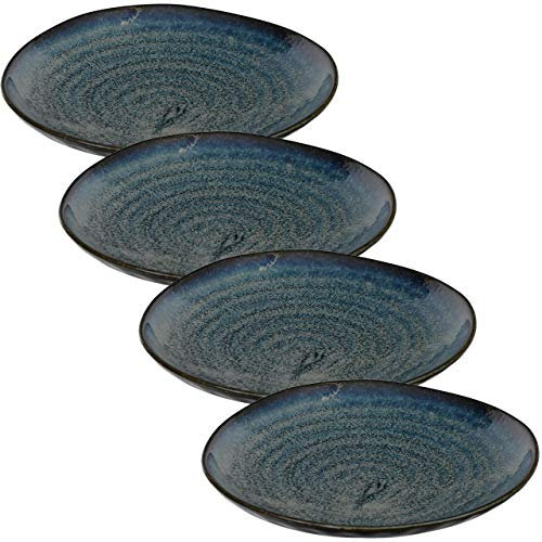 TOKYO design studio, Cobalt Blue, set di 4 piatti, 4 pezzi, Ø 19 cm, porcellana giapponese
