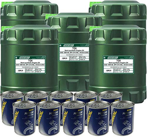 50L Motoröl FANFARO TDI 10W-40 10x MANNOL Motor Doctor ADDITIV