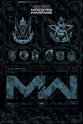 Call of Duty - Modern Warfare (Fractions) - Games Shooter Poster - Grösse 61x91,5 cm + 2 St Posterleisten Alu 63 cm