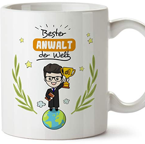 Mugffins Tasse/Becher Anwalt (Beste der Welt) - Lustige und Originelle Jura Geschenke