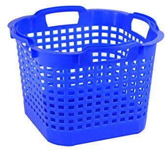 GreenLife Haushaltskorb Wäschekorb 25L 10 St. blau Made in Germany, robust, stapelbar, langlebiger Kunststoff