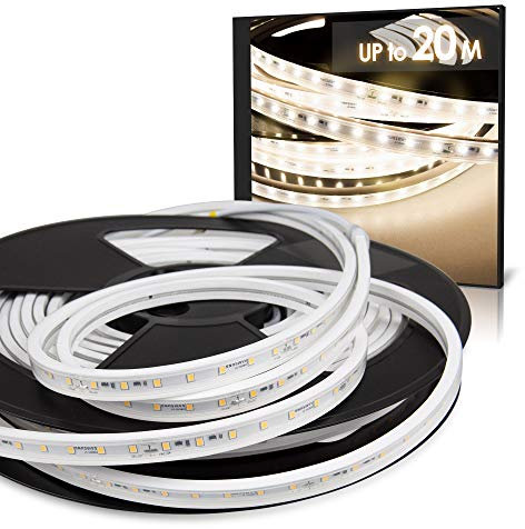 Mextronic led strip 20M LED Strip RIVO Neutralweiß (4000k) CRI92 192W 20 Meter 24V IP65