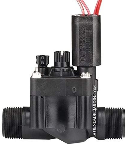 Suinga ELECTROVÁLVULA DE RIEGO ELECTRICA 1 24V PGV-101MM Hunter. Rosca macho con Regulador de caudal
