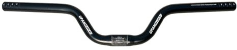 UPANBIKE Bike Handlebar 25.4mm 520mm Aluminum Alloy Riser Bar Rise 80mm for Fixed Gear Bike Bicycle(Black)