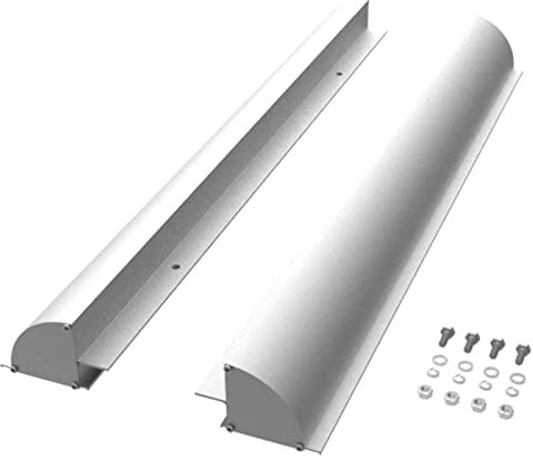 enjoy solar Staffa per pannello solare in alluminio da 670 mm, guida per tetto spoiler in argento con fori preforati, ideale per camper caravan barca
