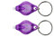 tooloflife Lot de 2 mini porte-clés LED lampe torche rayons porte-clés lumières passeport ID détecteur de monnaie avec piles bouton (41 x 23,5 x 9 mm), violet