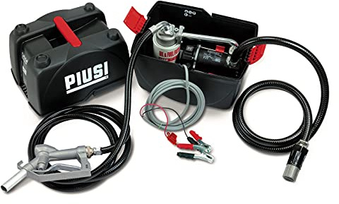 PIUSI Tragbares Dieselbetankungsset mit 12V, 43 l/min Pumpe, integriertem 30-Mikron-Filter, manuellem Zapfhahn und 4+2 m Schlauch | PIUSIBOX F0023101B