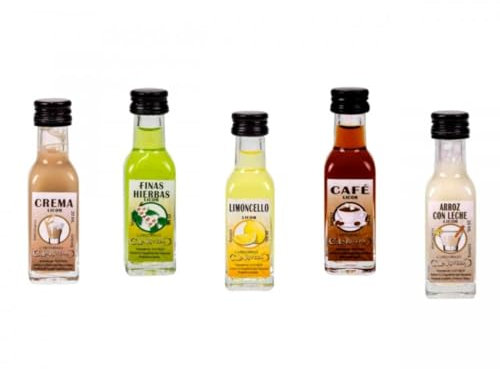 Lote de 25 Botellas Petaca de Licor de Crema la Rivera. Regalos Originales. Detalles de Bodas, Bautizos, Comuniones y Eventos. DC